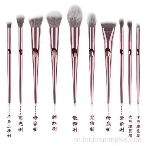 Luxo Rose Gold Cosmetic Professional Makeup Brushes Set